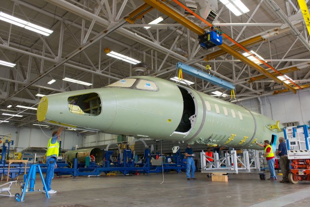 Cessna Completes First Citation Latitude Fuselage