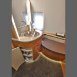 Interior of Bombardier Challenger 605 lavatory